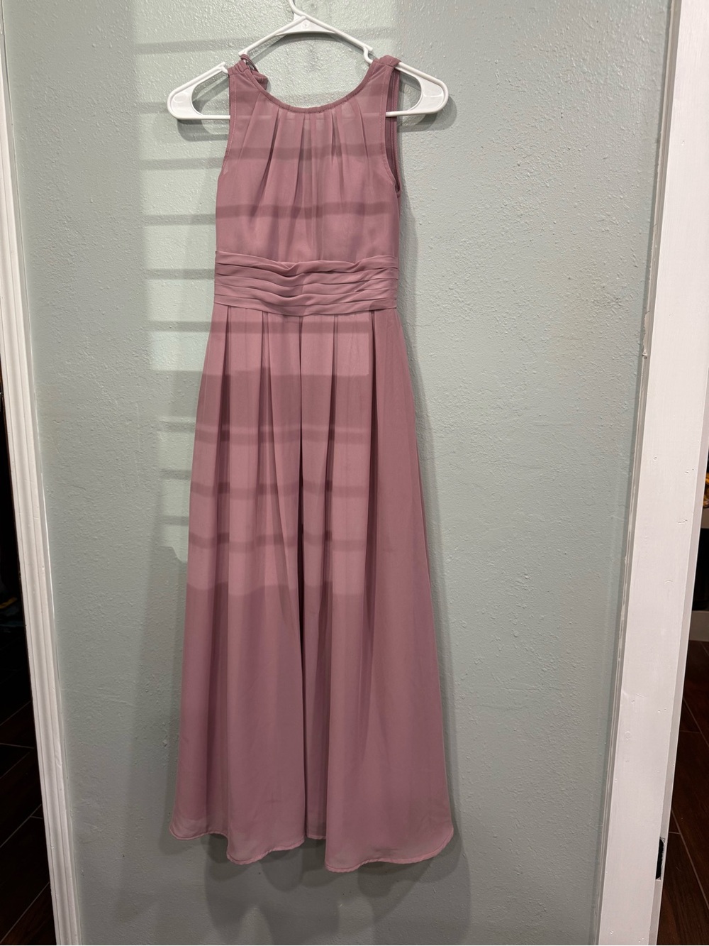 Azazie Bibiane Elegant Sleeveless Vintage Mauve Chiffon Junior Dress